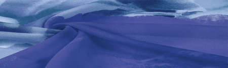 Texture, background, pattern, postcard, silk fabric, female color scarf with blue white flowers. The gorgeous design is based on attractive background images. You will be the bestの写真素材