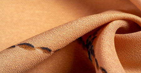 Silk Crepe de Chin. The color is beige, the flowers are blue. It is a group of silk characterized by...