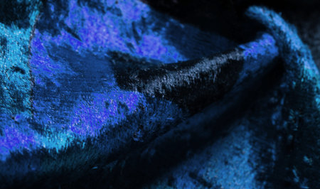 blue velvet fabric, dense fabric of silk, cotton or nylon with a thick short pile on one side....
