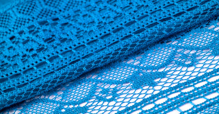 Blue knitted lace triangular scarf, shawl, autumn winter scarf, hood, wedding accessories Project...
