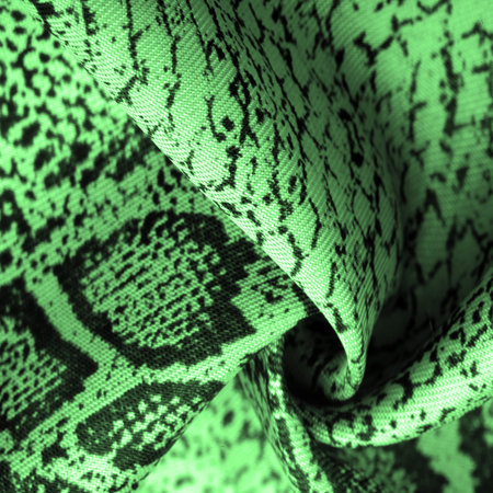 fabric with a green snake skin pattern, African fabric, designer photo - safari in the country of...
