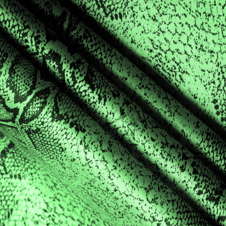Texture, background, pattern, fabric with a green snake skin pattern, African fabric, designer photo - safari in the country of Africaの写真素材
