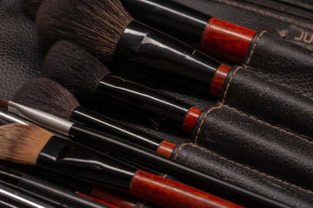 make-up brushes is the final collection of brushes that allows you to achieve professional makeup results.の写真素材