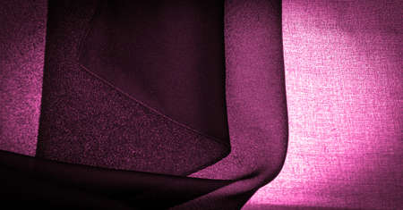 Transparent dark red chiffon, silk, red venetian abstract background. Green fabric close up. - it is a soft transparent fabric with a slight roughness (matte, crepe) due to the use of twisted yarnの写真素材