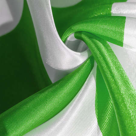 Silk fabric, green and white ovals, abstract illustration. texture background, pattern, postcardの写真素材
