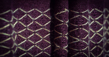 Brown woolen fabric, cape. Shawl with woolen threads on the fabric This wool print shawl was created...