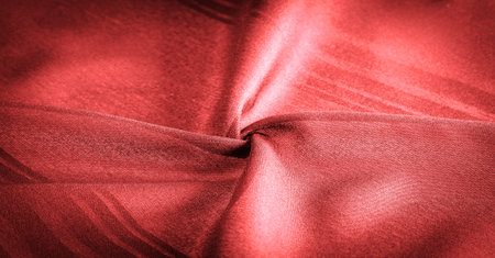 Silk fabric with red stripes. Abstract silk tones in ruby tones. Vintage pattern on the fabric....