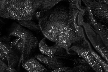 Texture. Background. Background. Black transparent fabric with printed lines.
