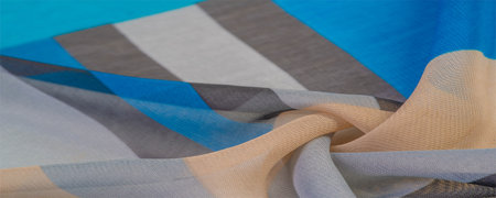 silk fabric, multicolored grunge blue gray white. bohemian print, Texture, background, pattern