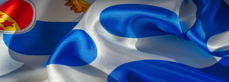 silk fabric, blue and white ovals, texture background, pattern, postcard,の写真素材