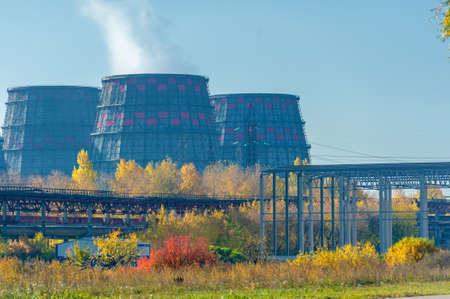 Industrial landscapes are a fact to which our attention is riveted, because they contain their own elements, which in themselves are historical parts that transform the physiognomy of placesの写真素材