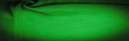 green fabric, deep emerald silk, dark green woven fabric texture background. Decorative items...