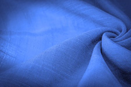 Blue fabric, dark sapphire silk, bright sunny abstract background illustration. Decorative items...