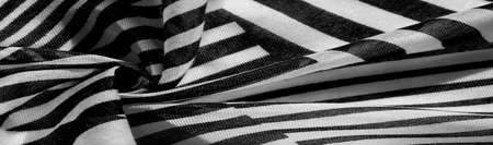 Fabric with striped print, black and white to get the very best unique or custom handicrafts from our stock photos for your designs and your creativity. Texture. Background. Patternの写真素材