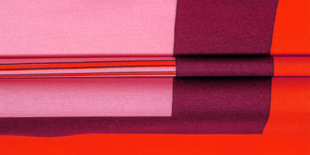Silk fabric, geometric intersecting lines, red and white pattern of straight lines of different shades, geometric pattern, set for your projects, Texture, background, patternの写真素材