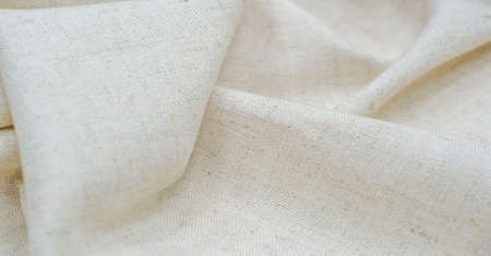Linen fabric, Made from flax fibers, is renowned for its softness, natural origin, durability and strength, as well as its antifungal and antibacterial properties.の写真素材