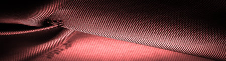 silk fabric red, sienna, fine pattern, which is a combination of lines, colors, shadows. texture...