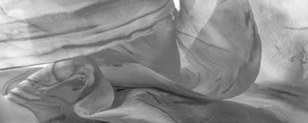 Black and white fabric with streaks of gray spots on a white background. Abstract designer fabric fancy designer. Beautiful background for your design. Texture. Picture. drawing, pattern, figureの写真素材