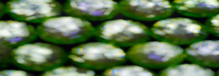 Blurred image of light from colored stones. Passers-by on the city street at night. Blurred background. Design element. Book cover. Social networks. Web design. Announcement.の写真素材