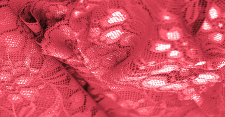 Red lace. This stunning and sophisticated fabric will be a true work of art. Intense red with...