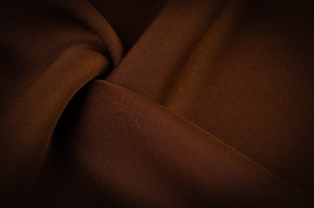 Silk brown fabric Yard-side chocolate silk fabric lightweight silky and comfortable creates a...