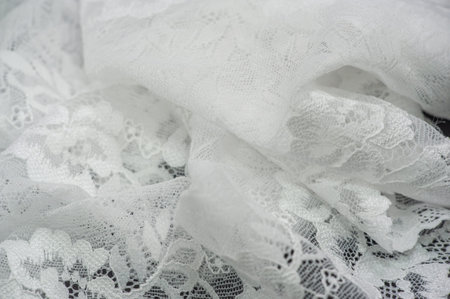 White lace. Unique design Handmade black and white stretch lace. Accessories. Elegant, calm, naive...