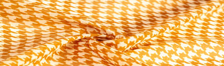 silk fabric, brown on a white Texture, background, pattern,の写真素材