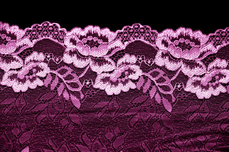 Pink lace. Unique design Handmade black and white stretch lace. Accessories. Elegant, calm, naive fabric. Jacquard. High quality customized handmade accessories. Lingerie fabricsの写真素材