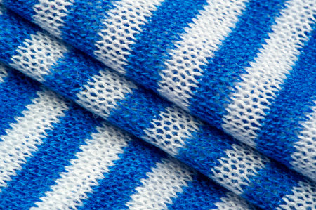 The bottom is knitted with white and blue stripes. Russian telnyashka. It is an iconic uniform worn by the Russian Navy, Airborne Forces and the Marines.の写真素材