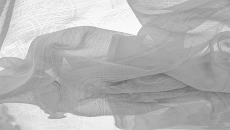 silk cambric, cambric - very thin translucent soft mercerized fabric, silver shades. Texture, background, pattern, sensationの写真素材