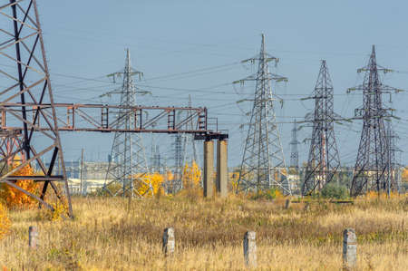 Industrial landscape. Images of post-industrial landscapes and the environment. Artistic ideas about the post-industrial, updating and complicating the existing aesthetic images.の写真素材