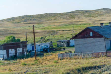 High Voltage Systems. voltage, tension, strain, stress, straining, pressure. Steppe Kazakhstanの写真素材