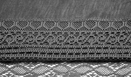 Black knitted lace triangular scarf, shawl, autumn winter scarf, hood, wedding accessories Project...