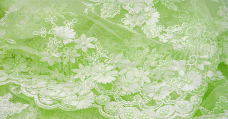 The lace is soft green. Texture. background. template. abstract background with pale green rod, old lace and salad lines. can be used for postcard, poster, texture or wallpaperの写真素材