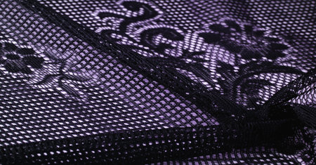 shawl from blue female lace, crochet from black lace, fringe, hand knitting Flower Festival Gift of your design, wedding triangle, greeting card for the bride. Texture, background, designの写真素材