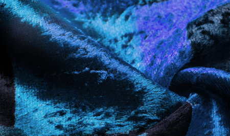 blue velvet fabric, dense fabric of silk, cotton or nylon with a thick short pile on one side....