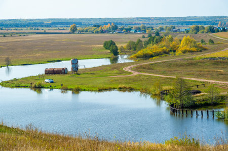 Autumn landscape deciduous forest Autumn is a fantastic time of the year. Texture colors and soft light create an amazing palette for eye-catching photos Get the most out of the colorful seasonの写真素材