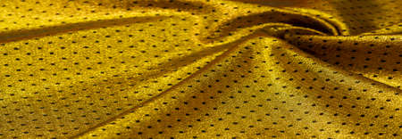 Brocade is golden in color. into a little polka. Brocade is a class of ornate shuttle fabrics, often made from colored silk with gold and silver threads. An important fabric in the Renaissanceの写真素材