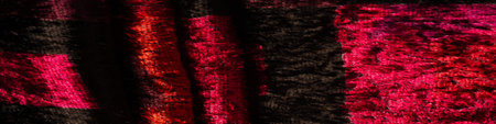 red yellow brown velvet fabric, dense fabric of silk, cotton or nylon with a thick short pile on one...
