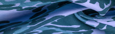 blue silk fabric, abstraction, copyright print, military camouflage fleece fabric, your designs will allow you to be militaryの写真素材