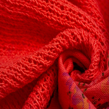 ruby red cotton fabric with floral print. Buy floral prints from independent artists and iconic...