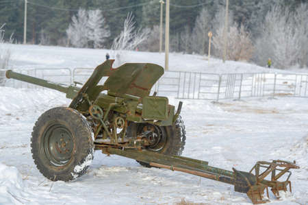 The Second World War, landscape reconstruction of military operations of the Great Patriotic War with fascist invaders, Naberezhnye Chelny Tatarstan Russia 16, 02, 2020のeditorial素材