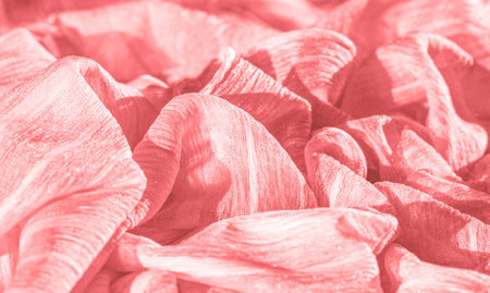 Texture, background, pattern, sensation, cambric - very thin translucent soft mercerized fabric, pinkの写真素材