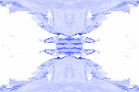 Abstract background with blue and white crepe paper, digitally generated image.