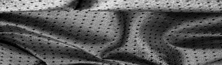 texture, background, pattern, postcard, silk fabric, black and white polka dots, the fabric is transparent, has a brilliant shine.の写真素材