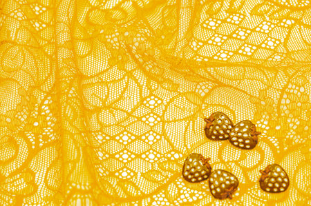 High quality royal yellow lace patch for haute couture models. The perfect accessory to enhance your...