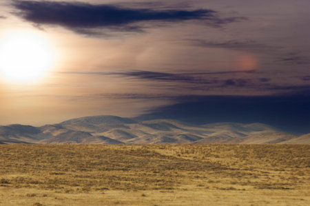 Steppe, prairie, plain, pampa. Witness Mother Nature's final brushstroke as the sun sets over the...