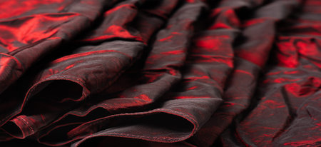 Red fabric. Representing a high quality premium red silk fabric, this superb medium weight silk has...
