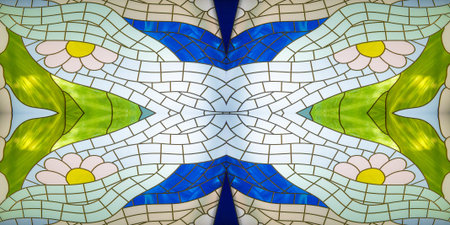 Create beautiful and intricate designs with glass mosaics. Endless possibilities for unique patterns...