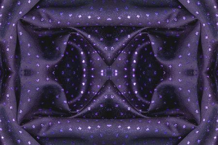 seamless. Fabric with a metallic sheen in small polka dots. black. This royal blue fabric with a metallic sheen is the perfect royal choice for your next project!の写真素材